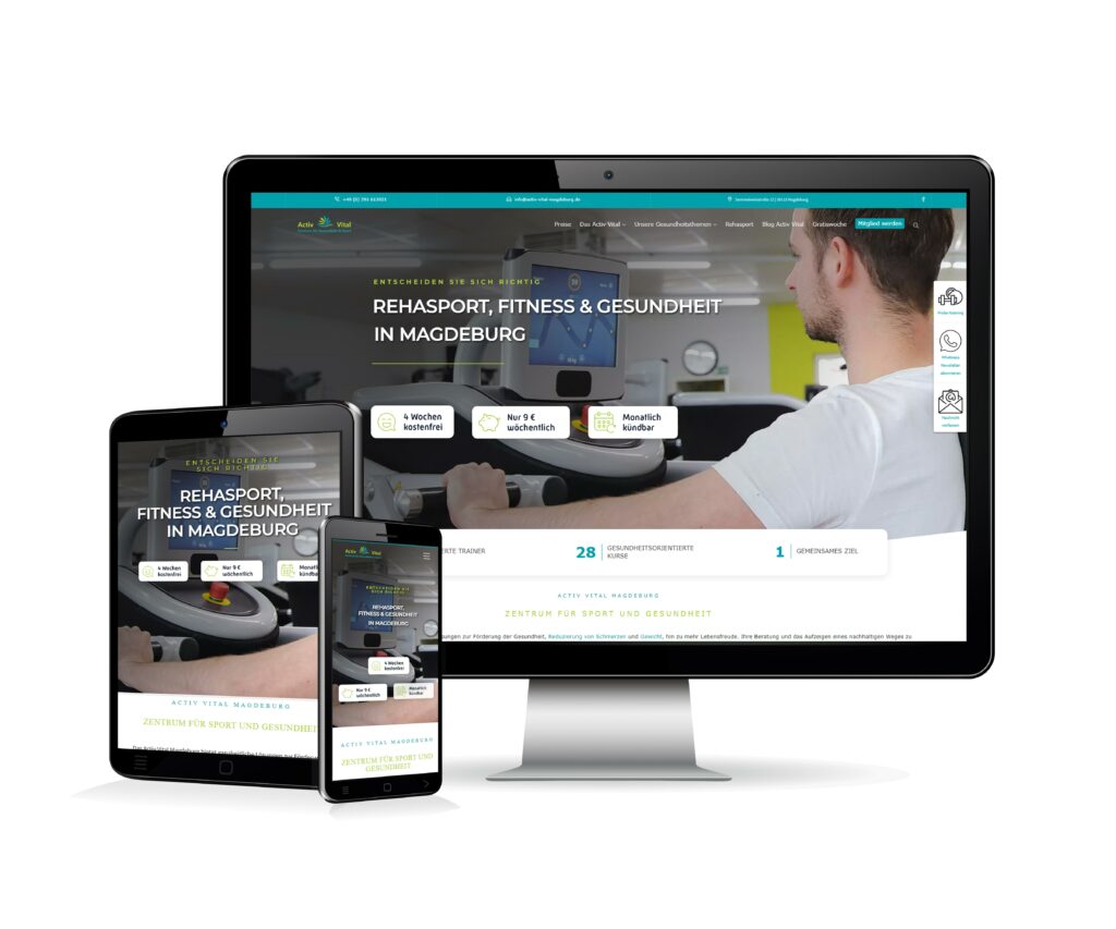 Webdesign Zella-Mehlis by chriscorp Bild Referenz Activ Vital Magdeburg