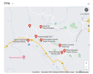 Mit der Physiotherapiepraxis online besser gefunden werden mit Google MyBusiness Orte Google Maps